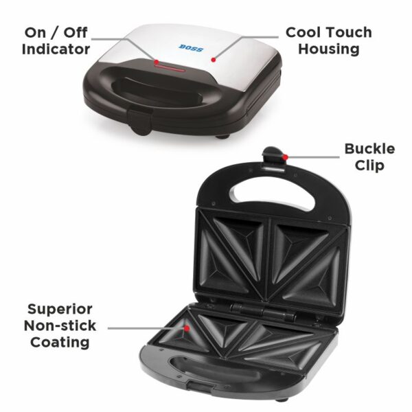 sandwich toaster with fixed toast plate